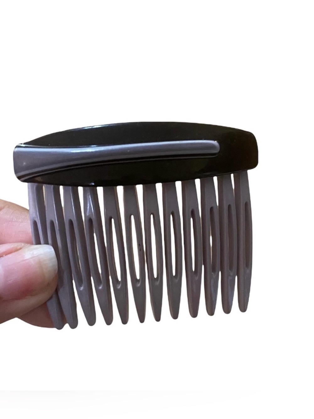 1980’s‎ Carita France Hair Comb, Lavender & Black